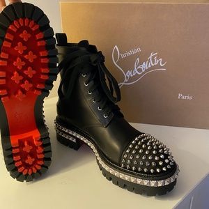 Christian Louboutin 2020 Studded Combat Boots
